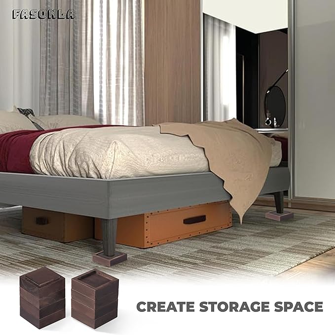 Bed Risers, Furniture Risers Can be Adjusted to 2'' 3''or 4'', Lifts Furniture - Image 5