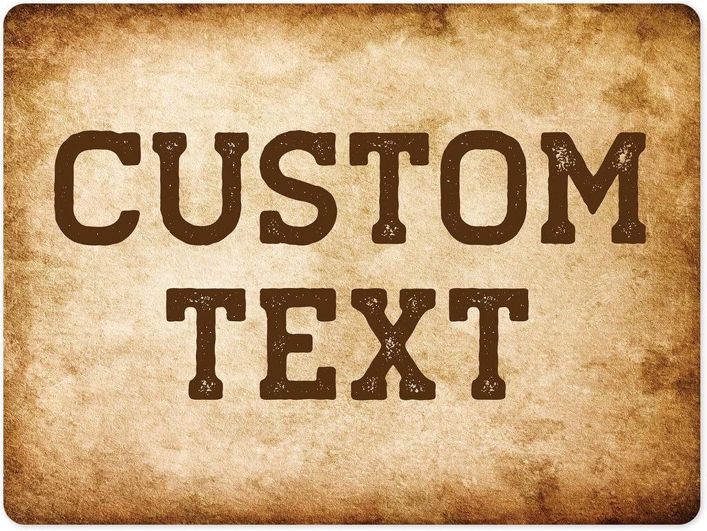 Custom Sign, Custom Street Sign, 11 Font Colors, 13 Font Styles, 4 Hole Options