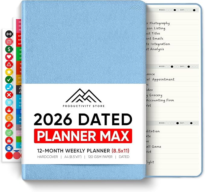 Dated, 2026 Planner, 8.5" x 11" by PRODUCTIVITYSTORE
