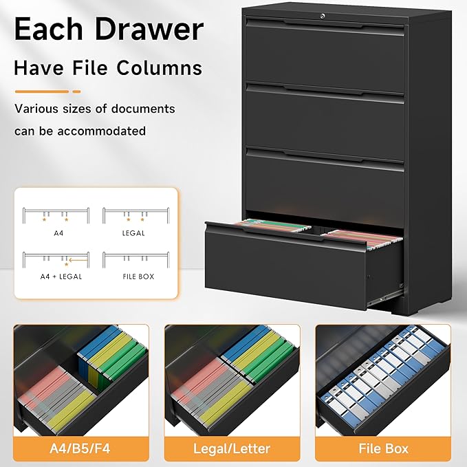 Bestoo 4-Drawer File Cabinet - Image 8