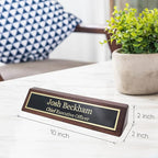 Business Wood Name Plate for Desk | Custom Desk Name Plate Personalized Gift - Image 2