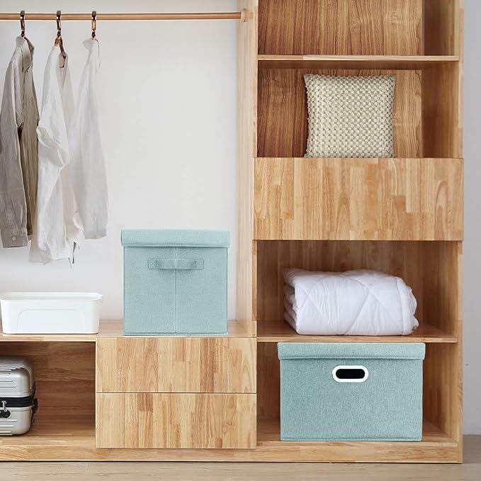 TYEERS Large Storage Bins with Lids, Collapsible, Fabric Storage Boxes - Image 4