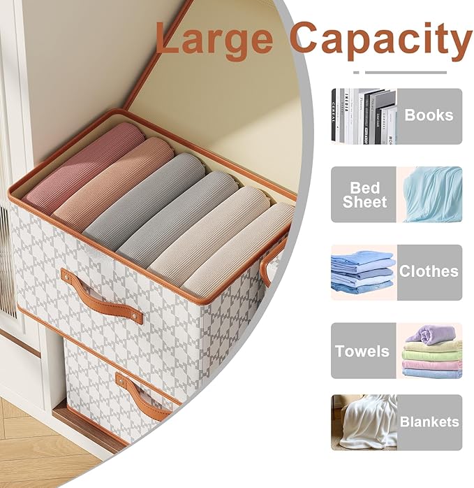 Tuza 2 Pack Fabric Storage Bins - Image 4
