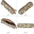 Gexmil Genuine Leather Pen Case, Full Grain Leather Pencil Holder, Hand-made - Image 4