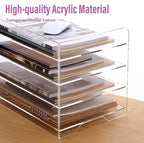 SANRUI Acrylic Paper Organizer Letter Tray - Image 4