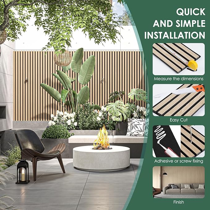 VallisCo 4-Piece Wood Slat Acoustic Panels - Image 6