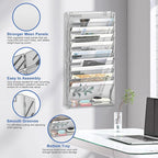 EasyPAG Wall File Holder 10 Tier Mesh Hanging Folder Organizer - Image 2