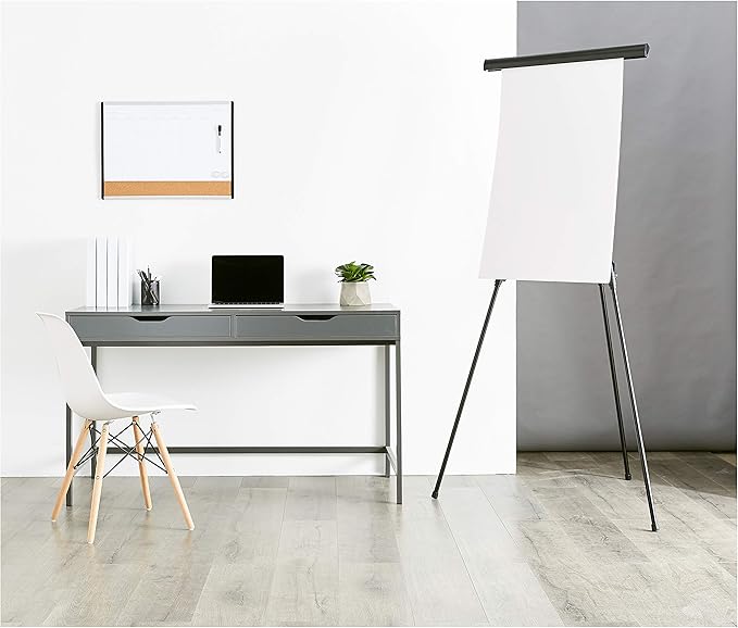 Amazon Basics High Boardroom Black Aluminum Flipchart Whiteboard and Display - Image 10