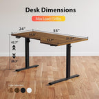 Agilestic Electric Standing Desk, L-Shaped 55 Inches Height Adjustable Desk - Image 3