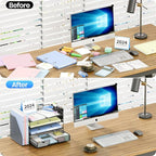 OPNICE Desk Organizer, 4-Tier Desktop File Organizer - Image 5