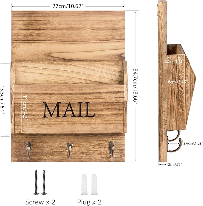 DLQuarts Mail Organizer with Key Holder - Image 5