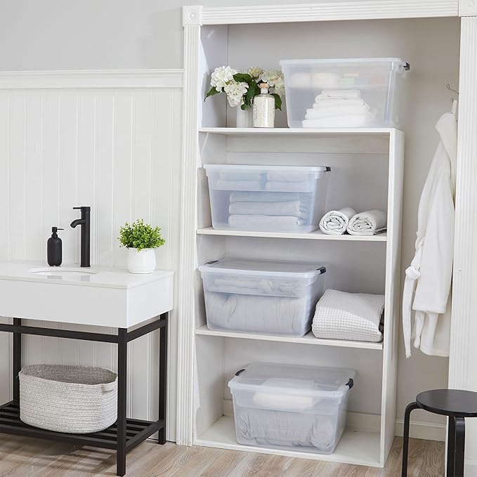 Rubbermaid Cleverstore 74 Qt Clear Storage Bins - Image 9