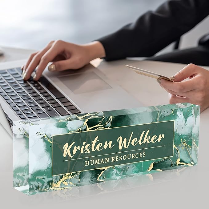 Personalized Name Plate for Desk Custom Acrylic Desk Name Plate Custom Employee - Image 6