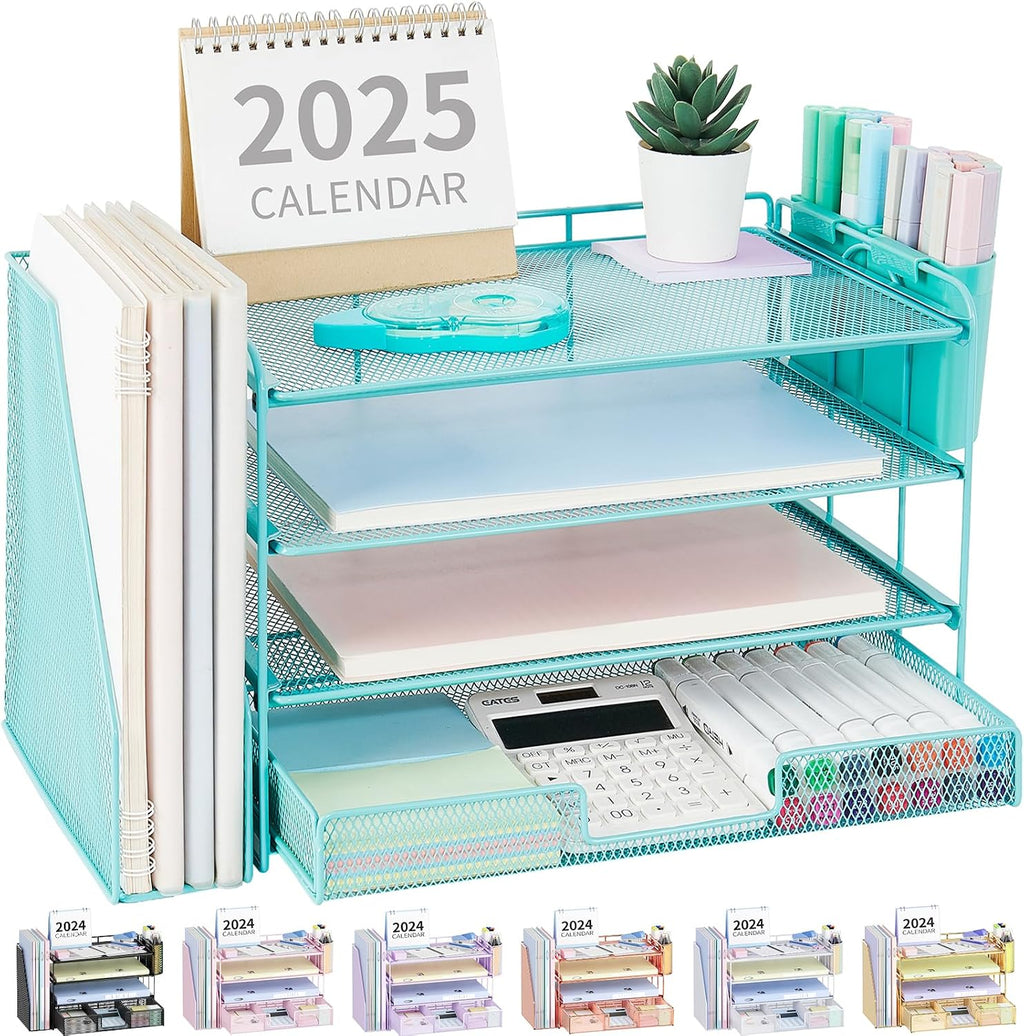 opnice desk organizer, 4-tier desktop file organizer with, main product view