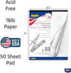 Helix - 100% Rag Vellum Paper Pad - 1 Inch Equals 10x10 Grid - 8.5 Inch x 11 - Image 4