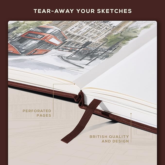 Beechmore Books Square Sketchbook – 8x8 Premium Vegan Leather Bound Large - Image 5