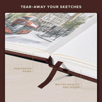 Beechmore Books Square Sketchbook – 8x8 Premium Vegan Leather Bound Large - Image 5