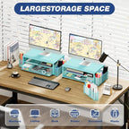 OPNICE Desk Organizers and Accessories, 2-Tier Computer Monitor Stand Riser - Image 3