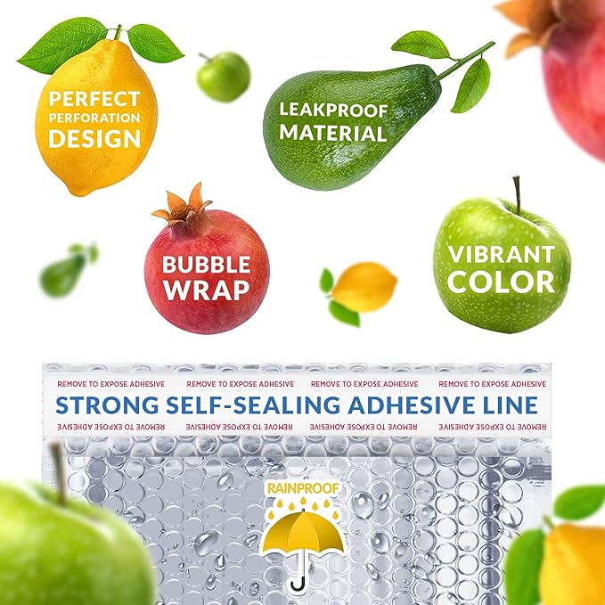 Amiff Silver Thermal Bubble Mailer, 11 x 15 Inches. 10 Pack Metallic Bubble - Image 4