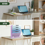 EASEPRES 6 Tier Mesh Hanging Wall File Organizer, Desk Vertical Mail Paper - Image 5