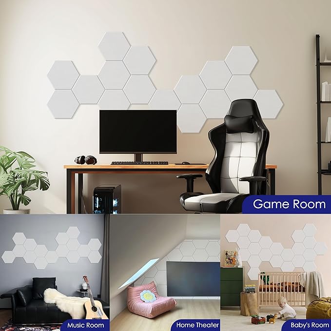 Reverbeon Hexagon Acoustic Panels Pack of 12 - Image 6