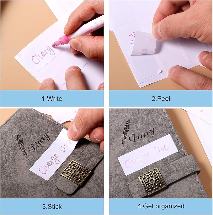 1723 Pieces Matte Labels Sticker Removable Rectangular Labels Writable Blank - Image 3