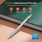 Nicpro Blocky Gear 0.7 mm Mechanical Pencils Set in Case, Metal Pencil - Image 2