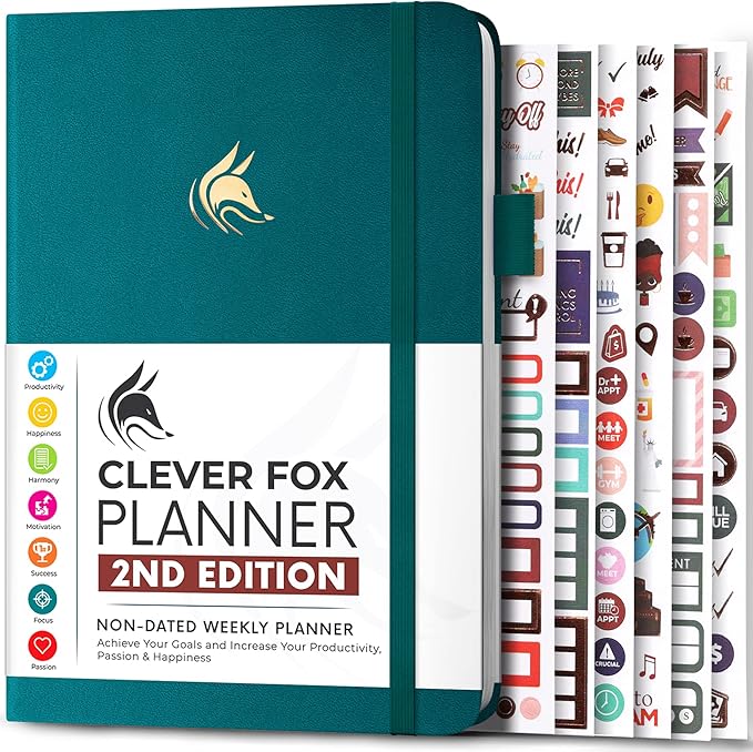 Clever Fox Planner 2nd Edition – Colorful Weekly & Monthly Goal Planner by CleverFox