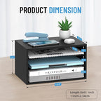 SHARKWOODS Wood Desk Organizer, 3 Tier Paper Tray Organizer - Image 2