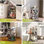 Sorgion 3 Tier Rolling Cart Organizer, Laundry Room Bathroom Organizers and - Image 6