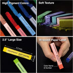 colour block 66-pc soft chalk pastels and tools, side view