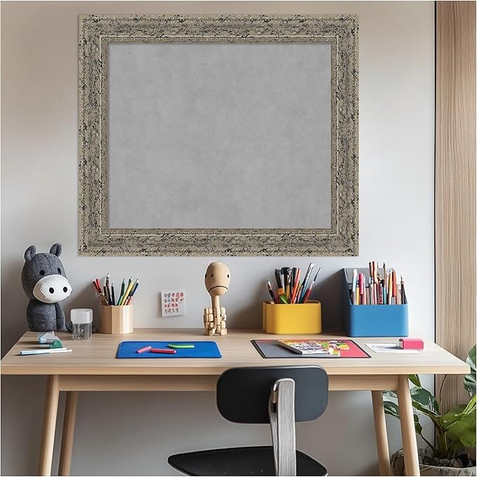 Amanti Art Silver Framed Magnetic Board 25x29 Medium Vision Board - Image 6