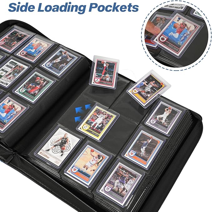 Sibonic 9 Pocket TopLoader Binder, Holds 360 3”x4” Toploader Hard Cases - Image 3