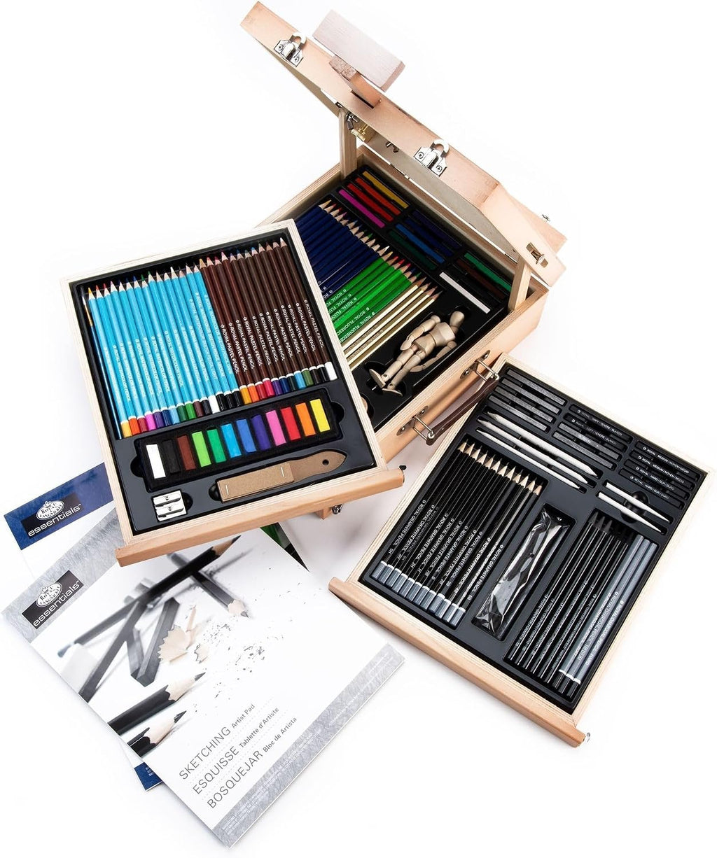 royal & langnickel 124-piece sketching and drawing easel, main product view