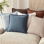 Foindtower Set of 2 Decorative Linen Fringe Throw Pillow Covers Cozy Farmhouse - Image 7