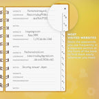 Clever Fox Password Book Spiral – Mini Internet Address & Password Organizer - Image 4