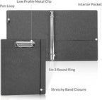 SKYDUE Clipboard Binder with Dividers, 1 Inch 3 Ring Binder with Clipboard on - Image 3