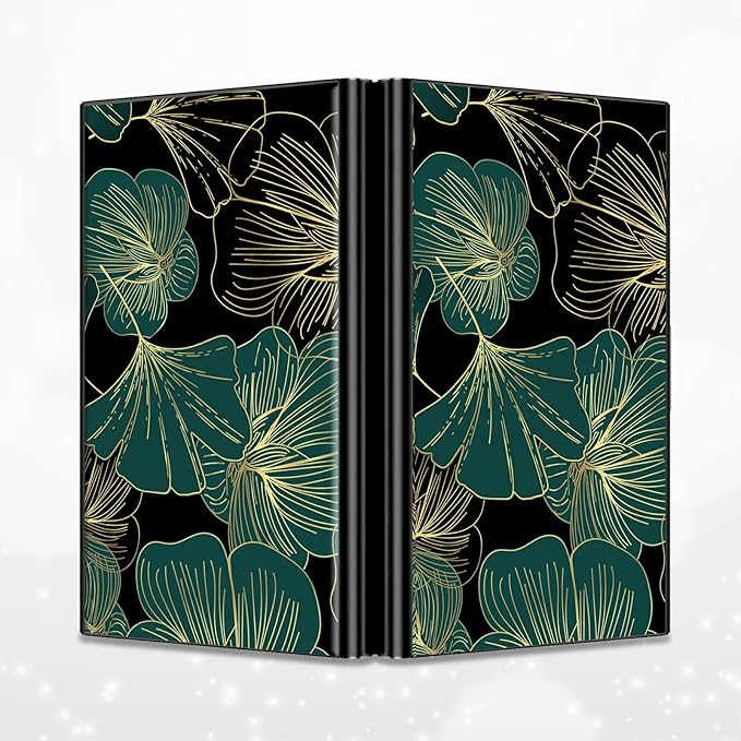 BWEGRHE Slim Credit Card Holder, Art Leaf RFID Blocking Metal Wallet - Image 4