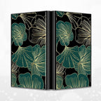 BWEGRHE Slim Credit Card Holder, Art Leaf RFID Blocking Metal Wallet - Image 4