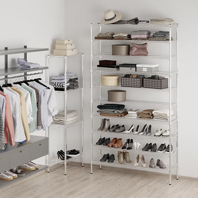 Regal Altair 14" Deep x 54" Wide x 96" Height Wire Shelving Kit | 10-Tier | NSF - Image 5