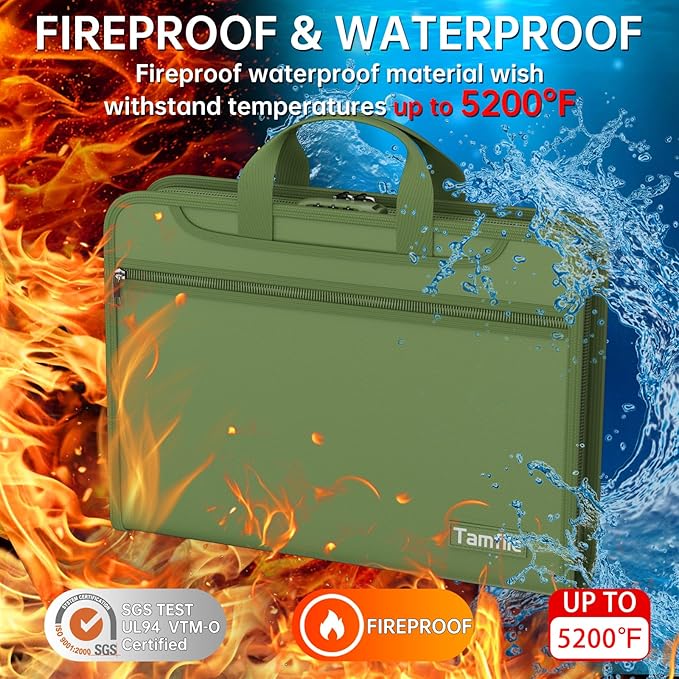 5200℉ Fireproof Accordion File Organizer - Image 2