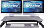 Rocelco 37.5" Deluxe Height Adjustable Standing Desk Converter - Image 4
