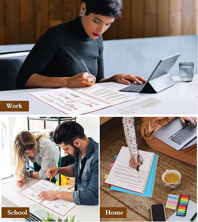UEBZFOCS Dotted Notebook, Spiral Notebook Journal 8.5” x 11”, A4 Large Dot Grid - Image 7