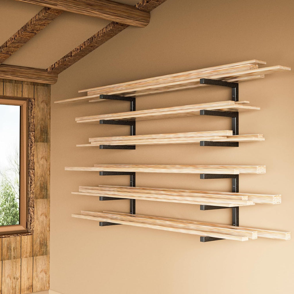 yyr wood organizer and lumber storage rack wall on a desk or shelf