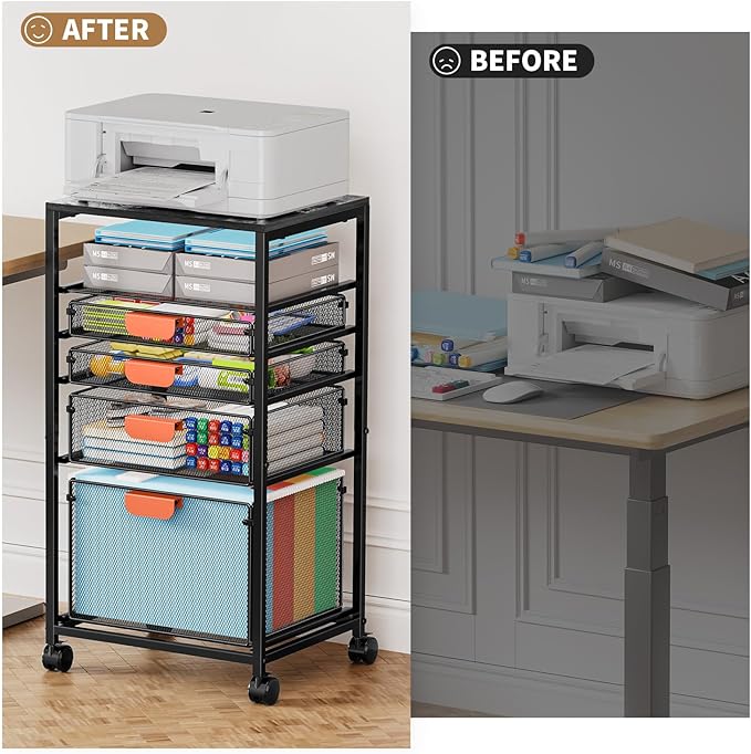 Marbrasse Rolling File Cart - Image 6