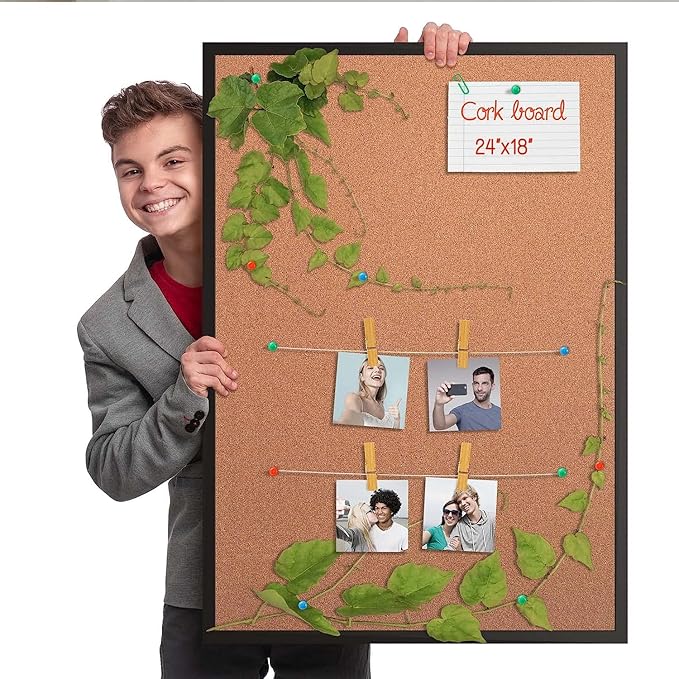 Board2by 2-Pack Cork Board Bulletin Board 18“ x 24”, Office Board - Image 3