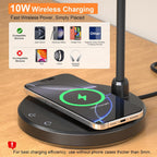led desk lamp for home office with wireless shown in use