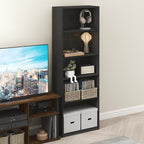 Furinno GEHRY DVD Shelf, 5-Tier CD Rack, Media Shelf - Image 2