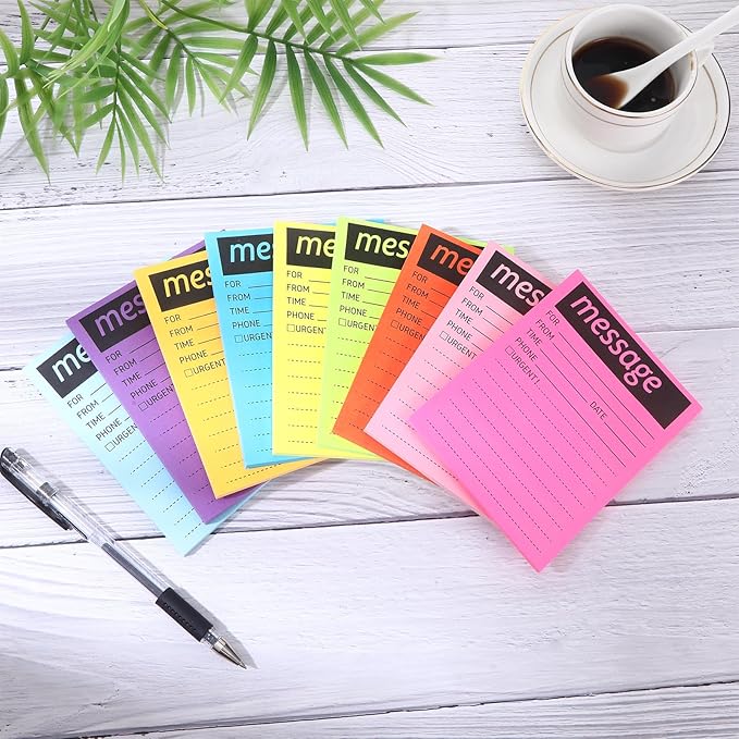 9 Pcs Colorful Phone Message Pad, 5.1×3.9 Inch Message Sticky Notes, - Image 4