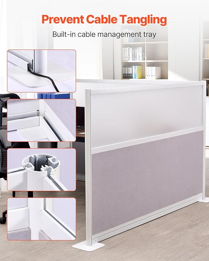 VEVOR Office Divider Privacy Partitions, PET Workstation Cubicle Partition - Image 3